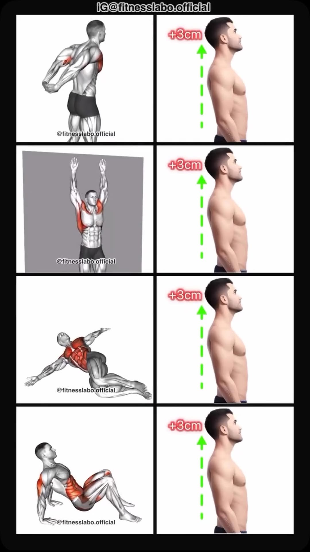 fitnesslabo.official 게시물 이미지: ✅ How to Fix Bad Posture 

① Chest Stretch 
②...