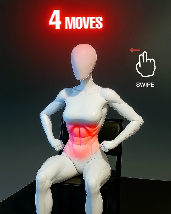 fitonomyapp 게시물 이미지: Full-Body Chair Workout — 4 Moves, Total...
