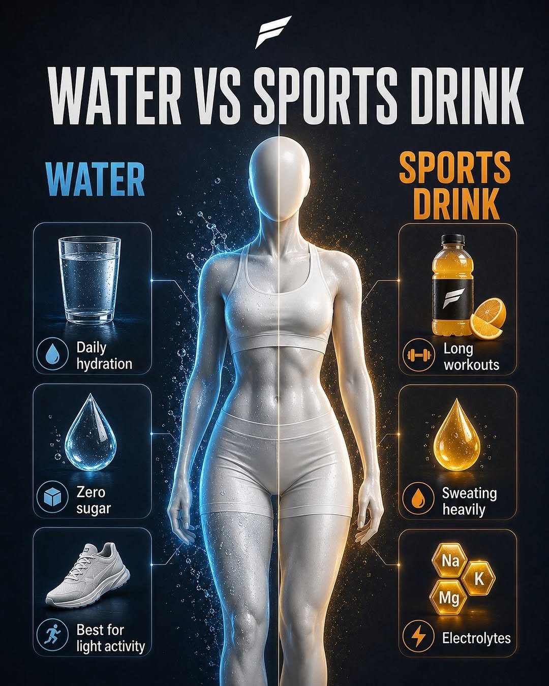 fitonomyapp 게시물 이미지: Water or a sports drink? 

Choose based on...