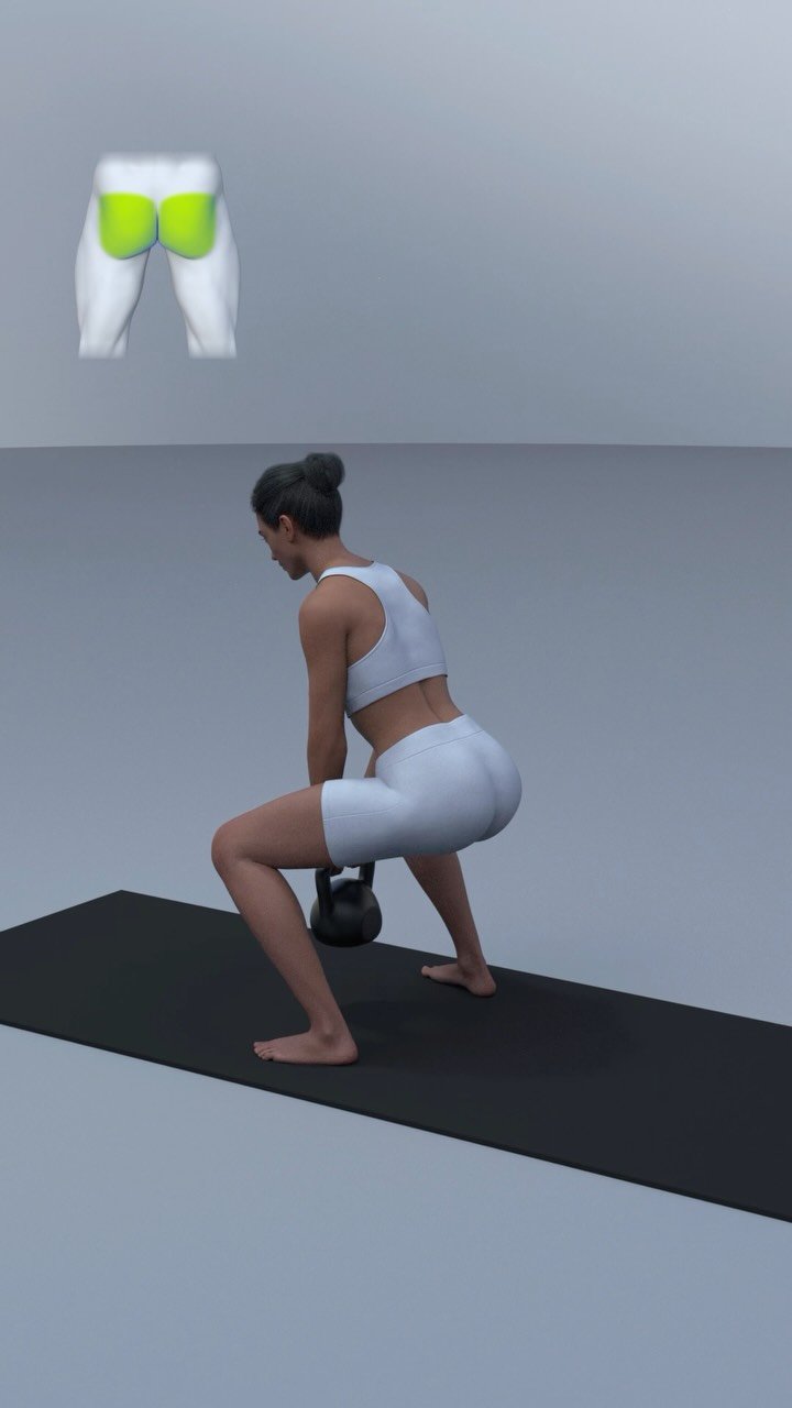 fitosquad 게시물 이미지: Full Glute Workout with Only a kettlebell ☑️...