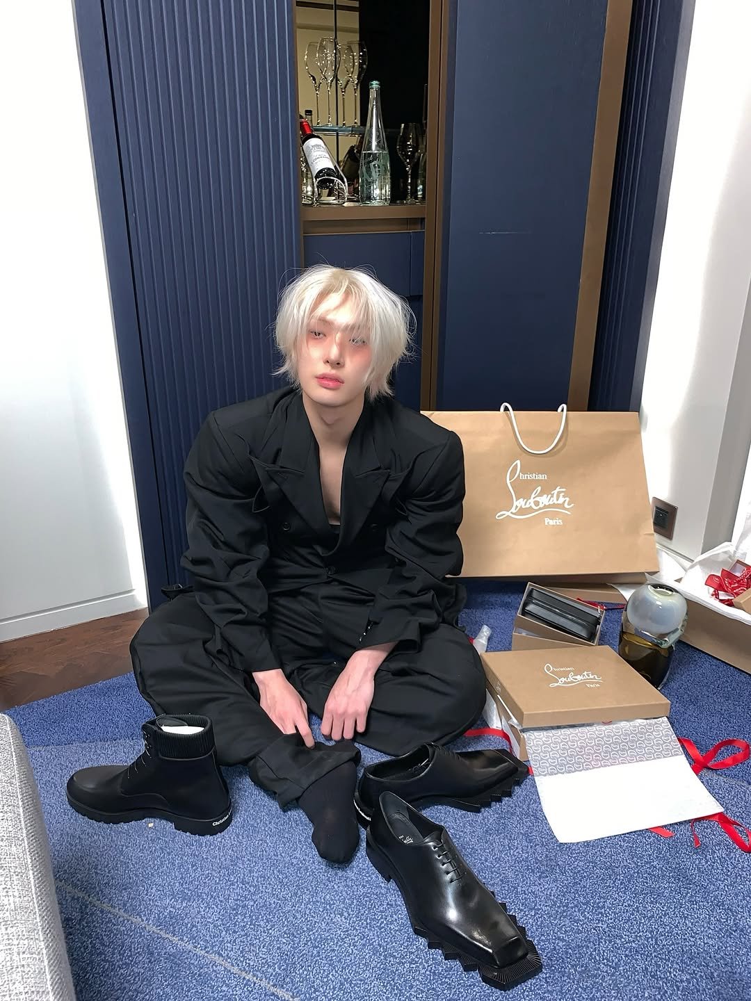 Photo shared by 민기 (MINGI) on January 23, 2026 tagging @christianlouboutin.