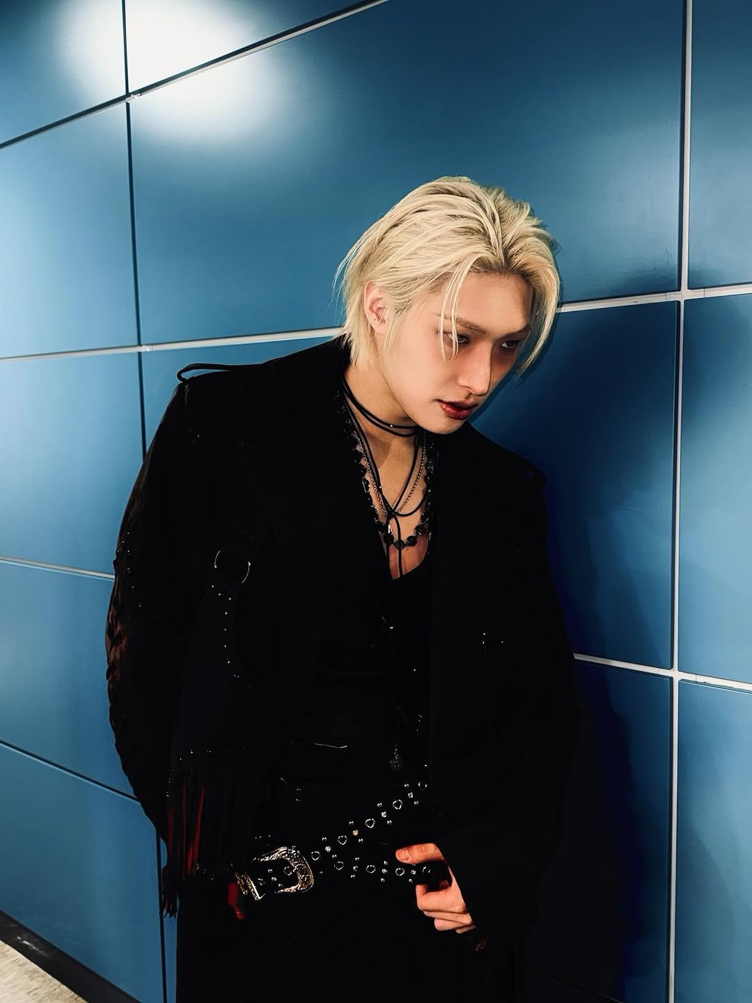 Photo by 민기 (MINGI) on January 09, 2026. May be an image of one or more people, hair, bolo tie and text.