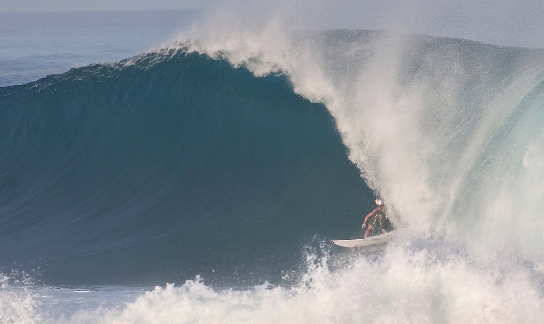 Photo by Pete Hodgson on February 13, 2026. May be an image of surfboard, ocean, water and text.