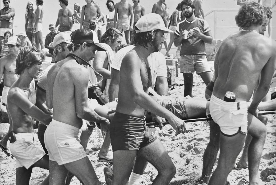 Photo by Pete Hodgson on April 05, 2026. May be a black-and-white image of one or more people, people standing, crowd and text.