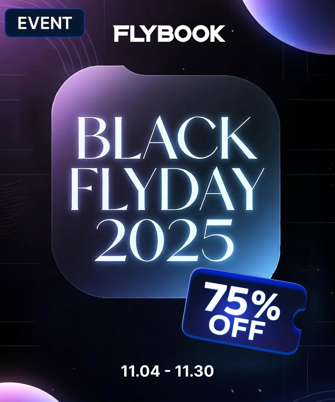 Photo by FLYBOOK 플라이북 | 국내 대표 소셜 독서 앱 on November 04, 2025. May be an image of helicopter, magazine, tablet and text that says 'EVENT FLYBOOK BLACK FLYDAY 2025 75% OFF 11.04 11.04-11.30 11.30'.