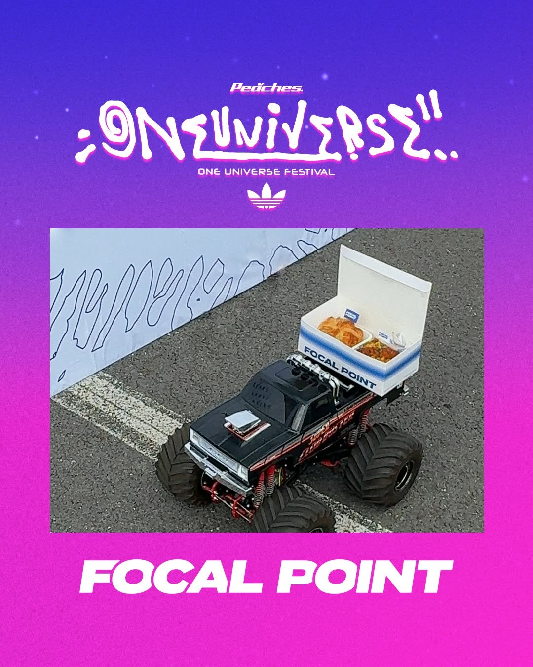 Photo by FOCAL POINT 포컬포인트 in 포컬포인트 with @peachesoneuniverse, @focal.point.official, and @oneuniversefestival. May be an image of lego, poster, cigarette and text.