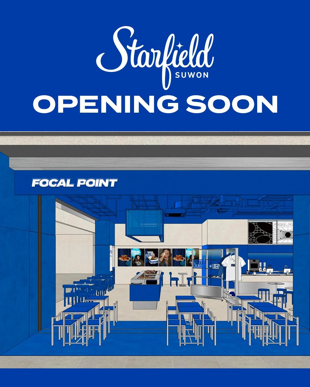 Photo by FOCAL POINT 포컬포인트 in 스타필드 수원 with @starfield.official, and @focal.point.official. May be an image of poster and text that says 'Starfieldl SUWON OPENING SOON FOCAL POINT ለፓ'.