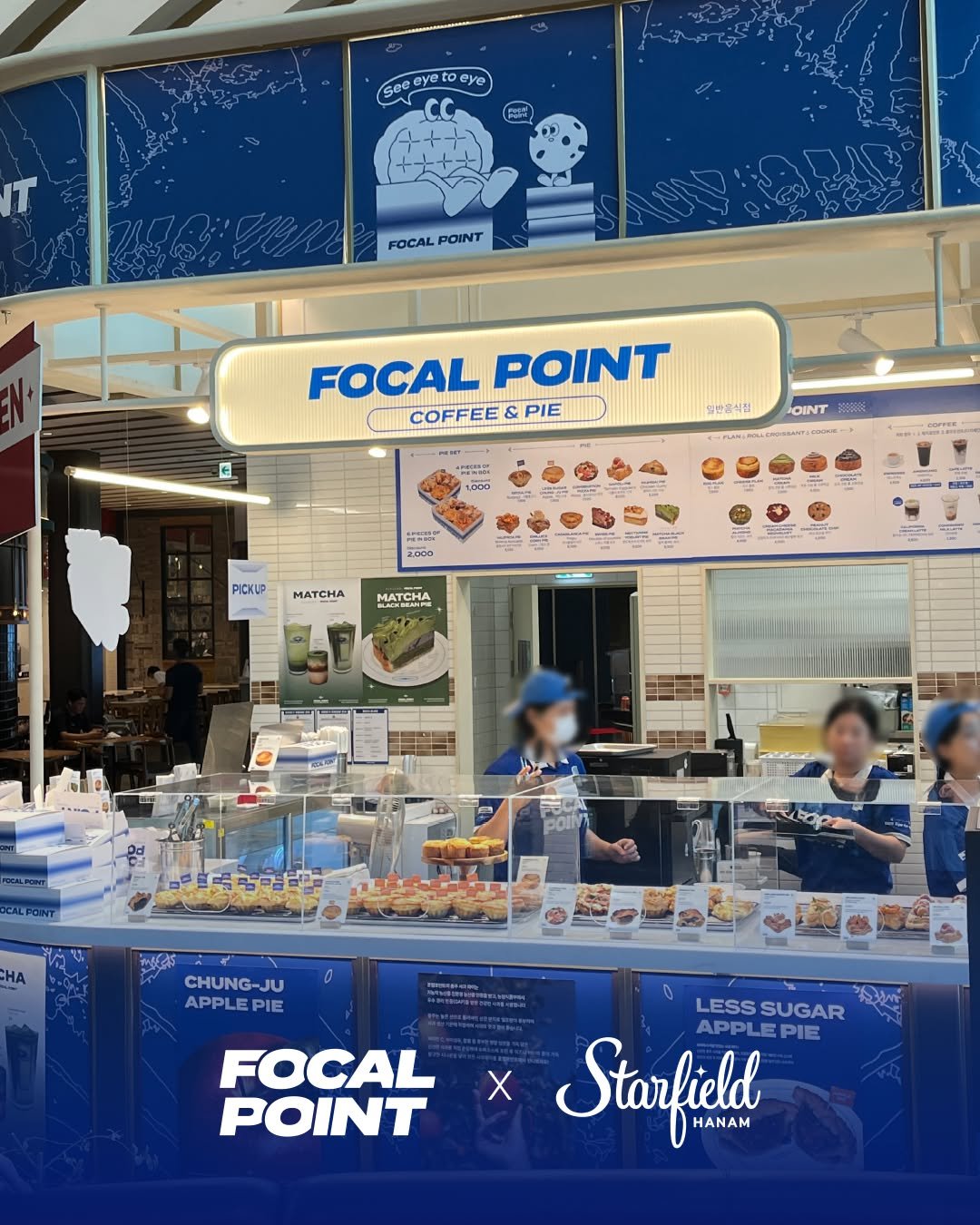 Photo shared by FOCAL POINT 포컬포인트 on September 07, 2025 tagging @starfield.official, and @focal.point.official. May be an image of 4 people, signboard and text.