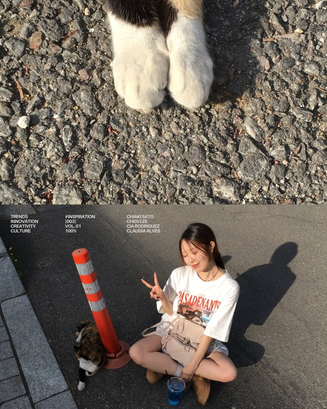 Photo by 포밍뮤즈 on April 23, 2026. May be an image of text that says 'TRENDS CREATIVITY INNOVATION CUL TURE #INSPIRATI ON [003 OLO 管者 01 100% CHIAKISATO CHIDIEZE CIARODRIGUEZ CLAUDIAALVES CLAUDIAALVES 2SADENANTS'.