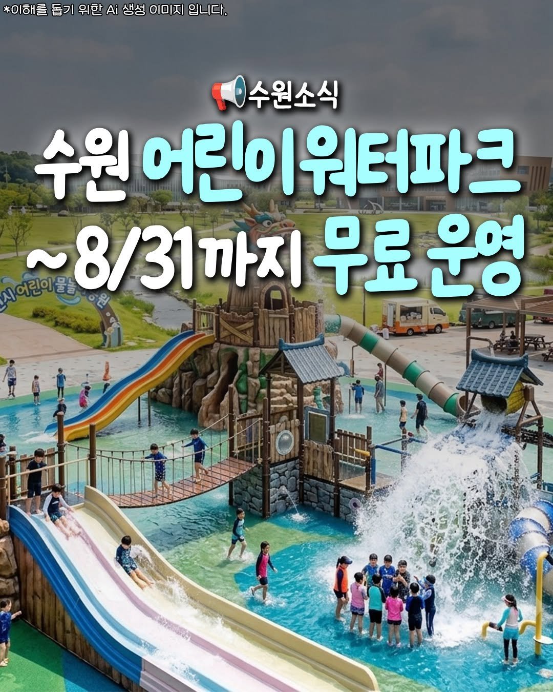 food_suwon 게시물 이미지: 🌊수원 도심 속 어린이 워터파크
8월까지 운영한대요!!

18개 공원에서 어린들을...