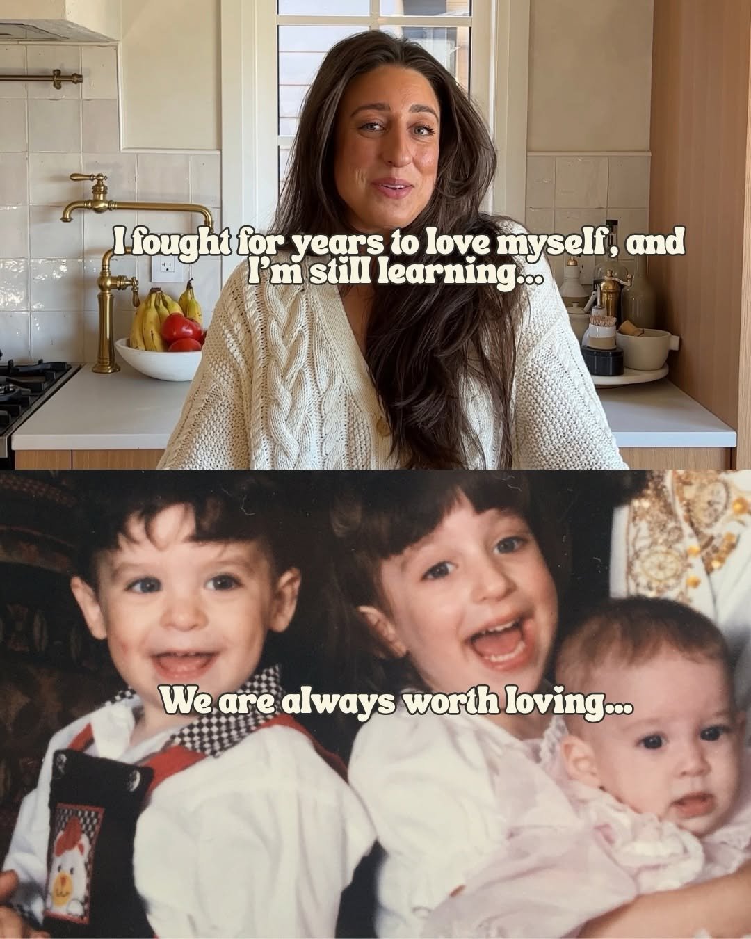 Photo by Maria Koutsogiannis 🇬🇷 Greek Food Blogger on April 20, 2026. May be a Twitter screenshot of text that says 'Ifought lloughif for years to love myself, foughiforyearstolovemyself,am and I'm still learning... We.arealwaysworthloving.. We,are We are always worth loving...'.