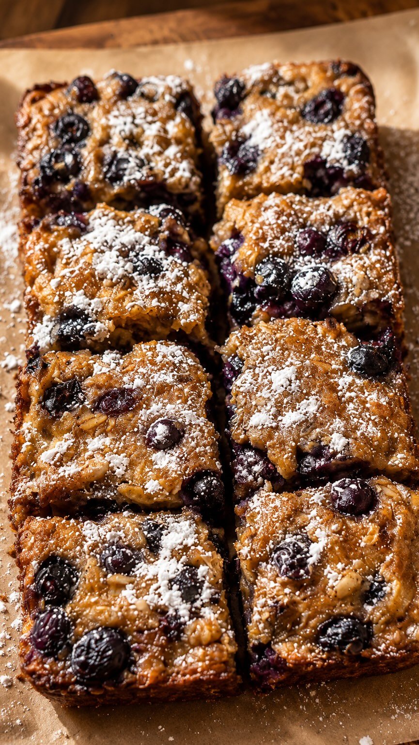 foodiefromvt 게시물 이미지: Blueberry Breakfast Bars✨Healthy Snack Swaps...