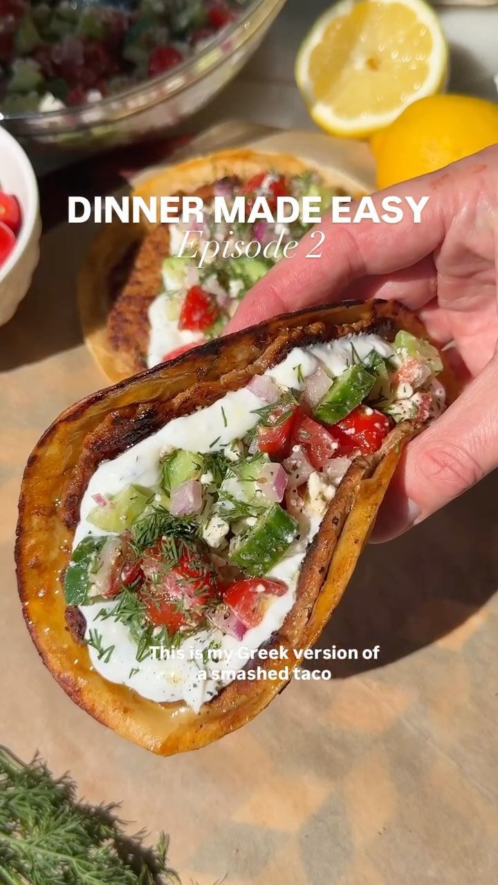 foodiefromvt 게시물 이미지: Greek Smash Tacos✨Episode 2 of DINNER MADE...