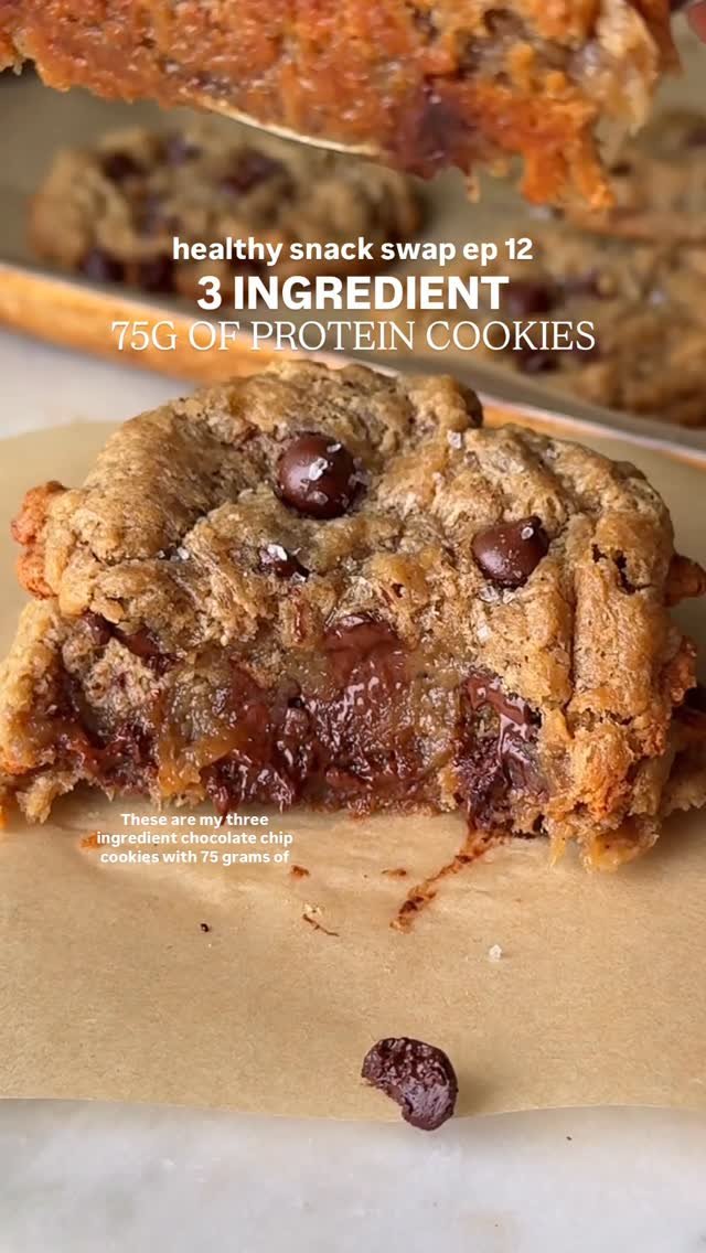 foodiefromvt 게시물 이미지: 3 INGREDIENT PROTEIN COOKIES✨Ep 12 of Healthy...