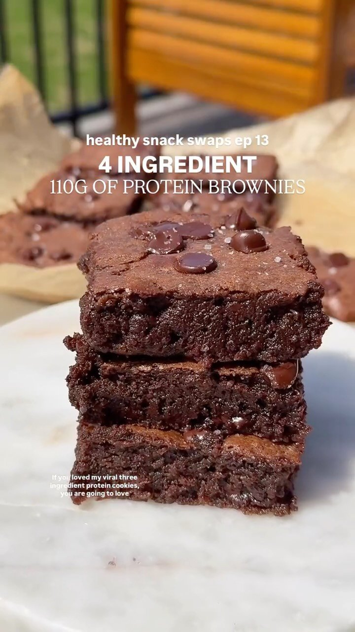foodiefromvt 게시물 이미지: 4 INGREDIENT PROTEIN BROWNIES✨Ep 13 of Healthy...