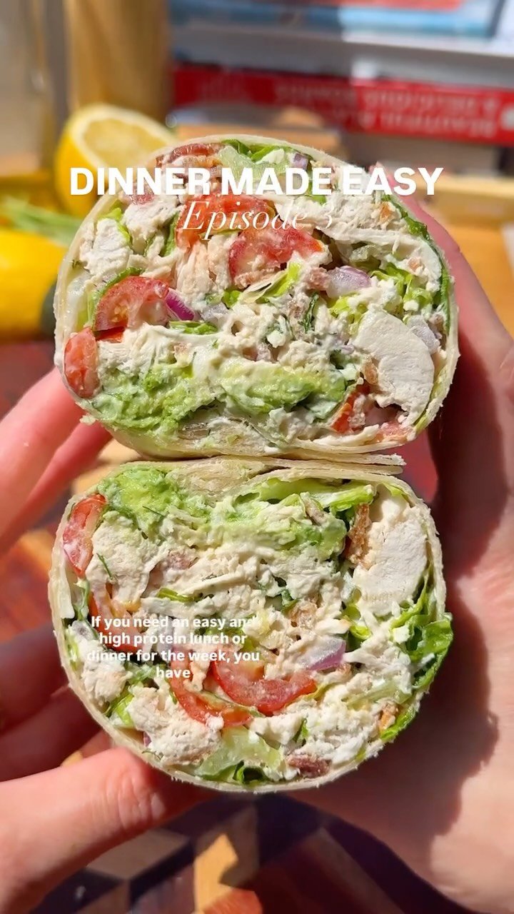 foodiefromvt 게시물 이미지: BLT Chicken Salad Wraps✨ Episode 3 of DINNER...