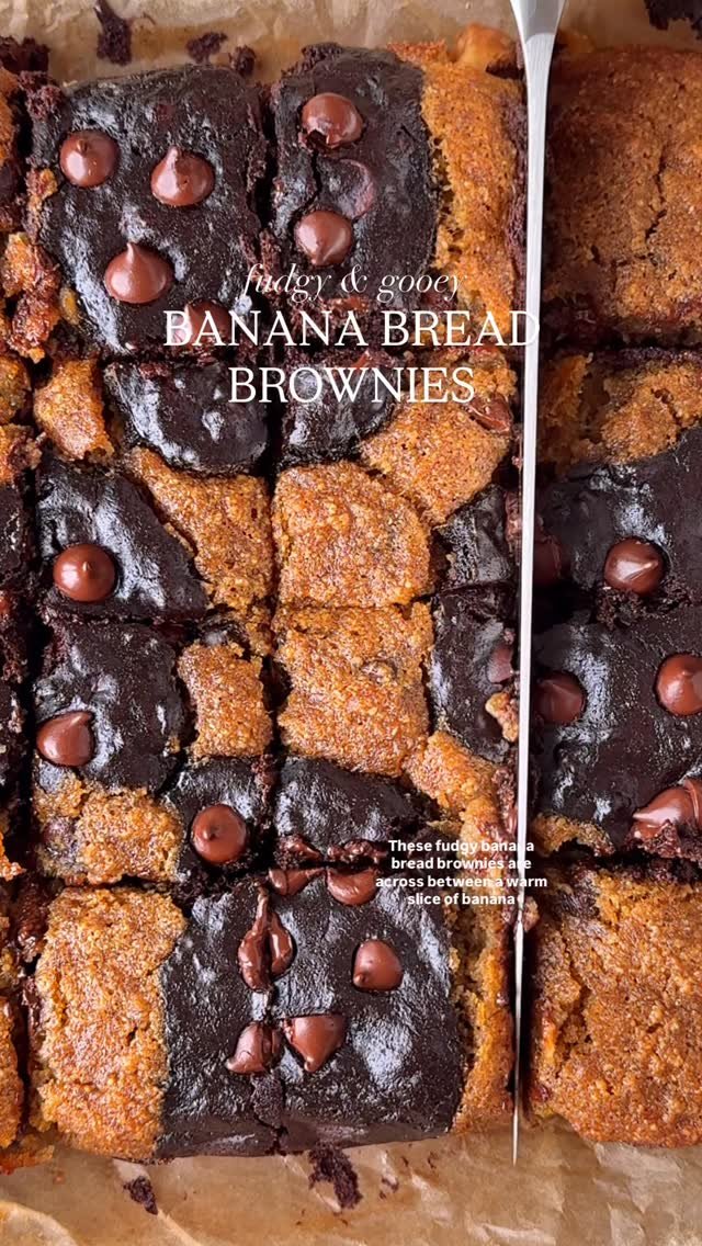 foodiefromvt 게시물 이미지: Banana Bread Brownies✨ Rich, fudgy brownie...