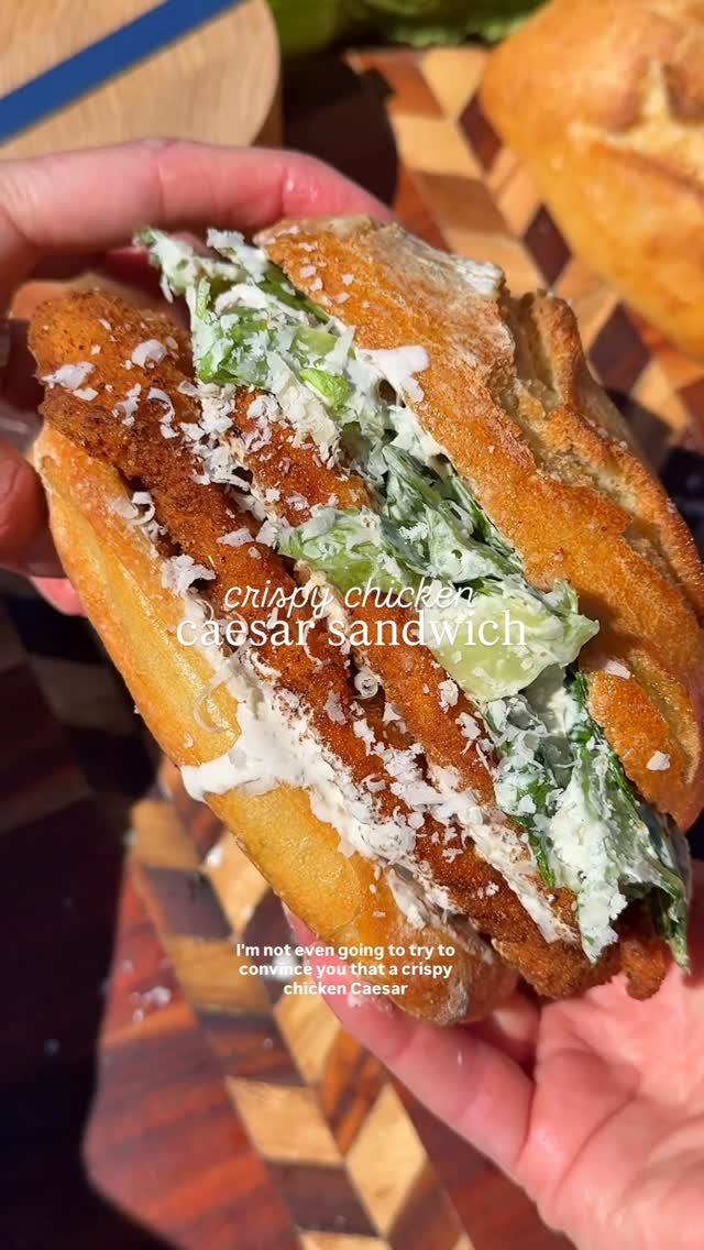 foodiefromvt 게시물 이미지: Crispy Chicken Caesar Sandwich✨ Simple caesar...