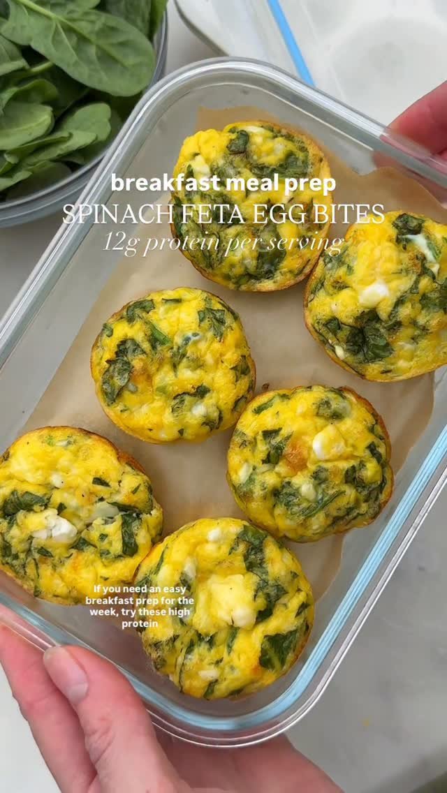 foodiefromvt 게시물 이미지: Spinach Feta Egg Bites✨These little egg bites...