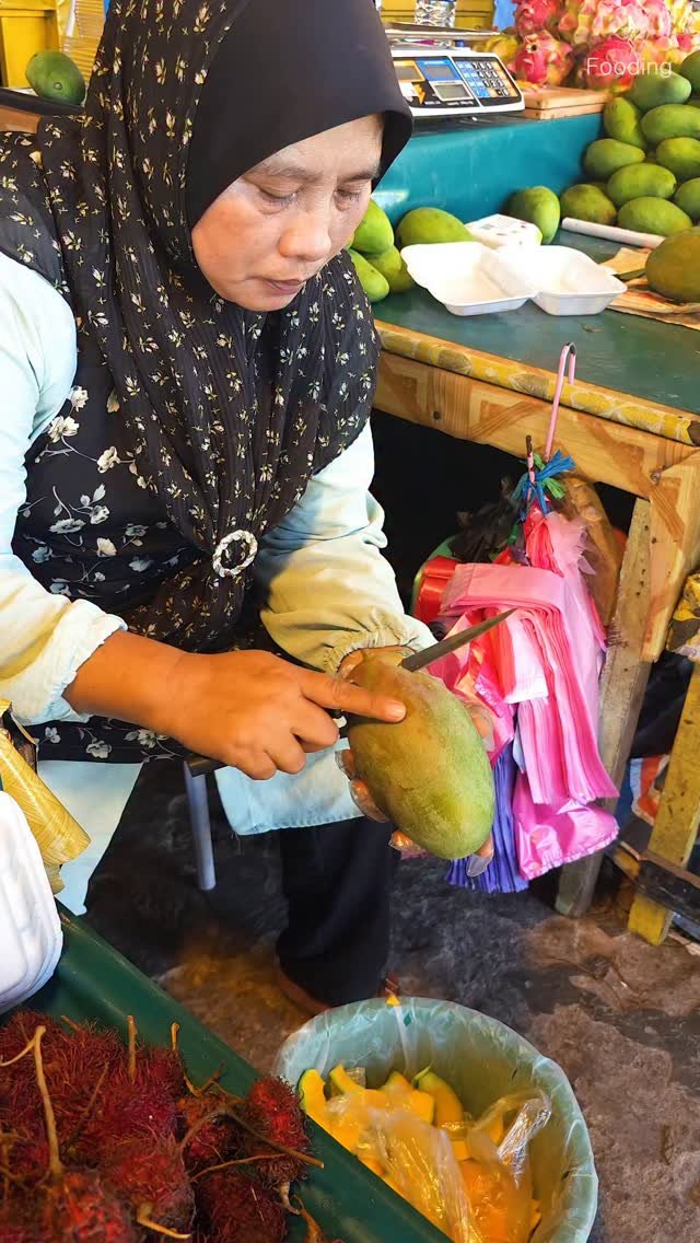 fooding2017 게시물 이미지: Over 1kg Giant Apple Mango Cutting