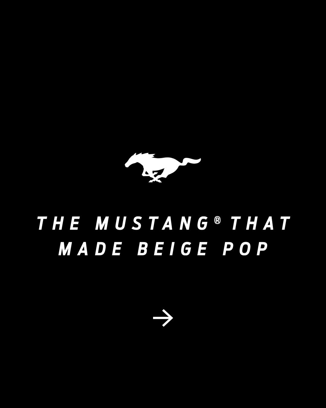 Photo by Ford Mustang on December 30, 2025. May be a graphic of seahorse, map, poster, magazine and text that says 'THE MUSTANG ® TH MADE BEIGE POP'.