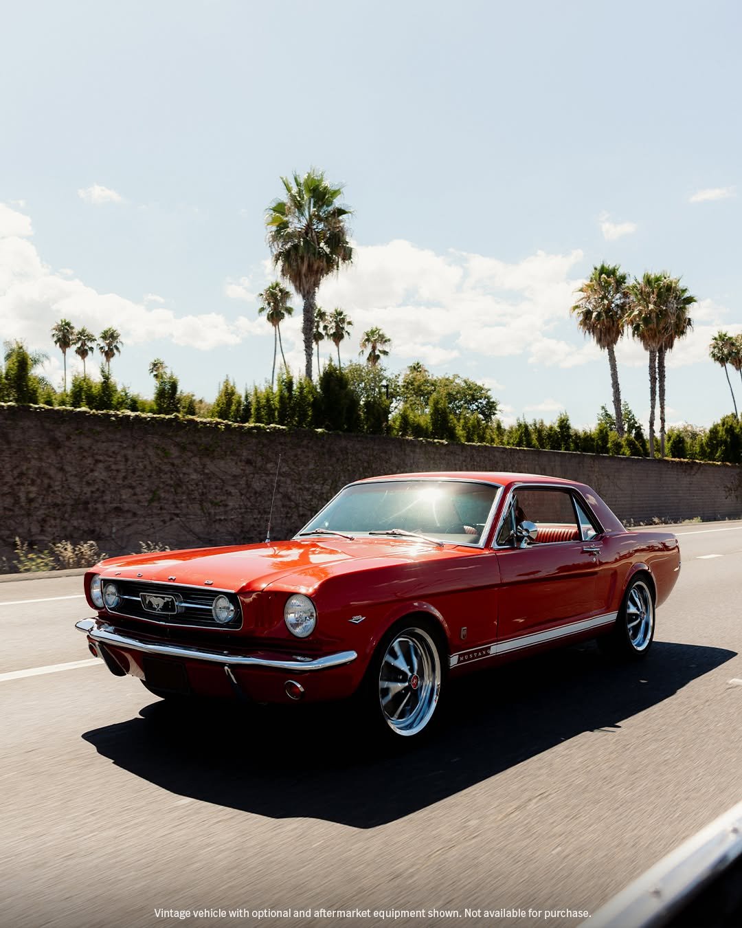 Photo shared by Ford Mustang on December 04, 2025 tagging @francescafioresi. May be an image of wheel, race car, blower, road and text that says 'MAWW TaTy Vintage vehicle with optional and aftermarke htt/memae aftern equipment shown. Not available for purchase.'.