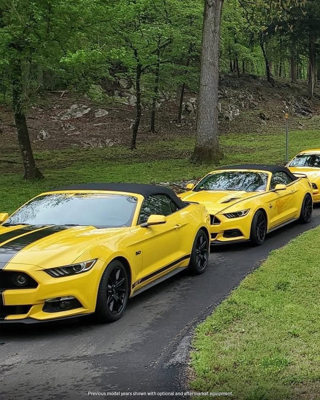 Photo by Ford Mustang on December 09, 2025. May be an image of blower, convertible, race car, road and text that says 'Previousmodely Previous mode wiumasasn years shown with optional alandattermarket'.