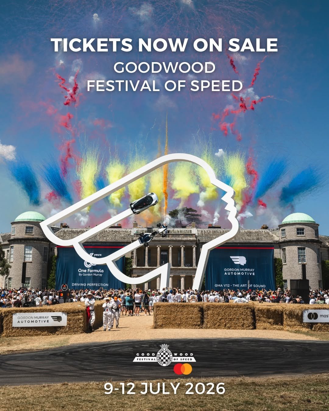 Photo by Goodwood Festival of Speed on November 03, 2025. May be an image of poster and text that says 'TICKETS NOW ON SALE GOODWOOD FESTIVAL OF SPEED .決以園 pears One Formula DRIVINO PERFE DRIVINOPERFECTI TION AURRAY AUTOMOTIVE uToMo T GONDONMURRAY URRAY AUTOMOTIVE GMAY THE THEA ME AR ARTFSOUND RT TOF mas GOOD FESTIVA WOOD SPEED 9-12 JULY 2026'.