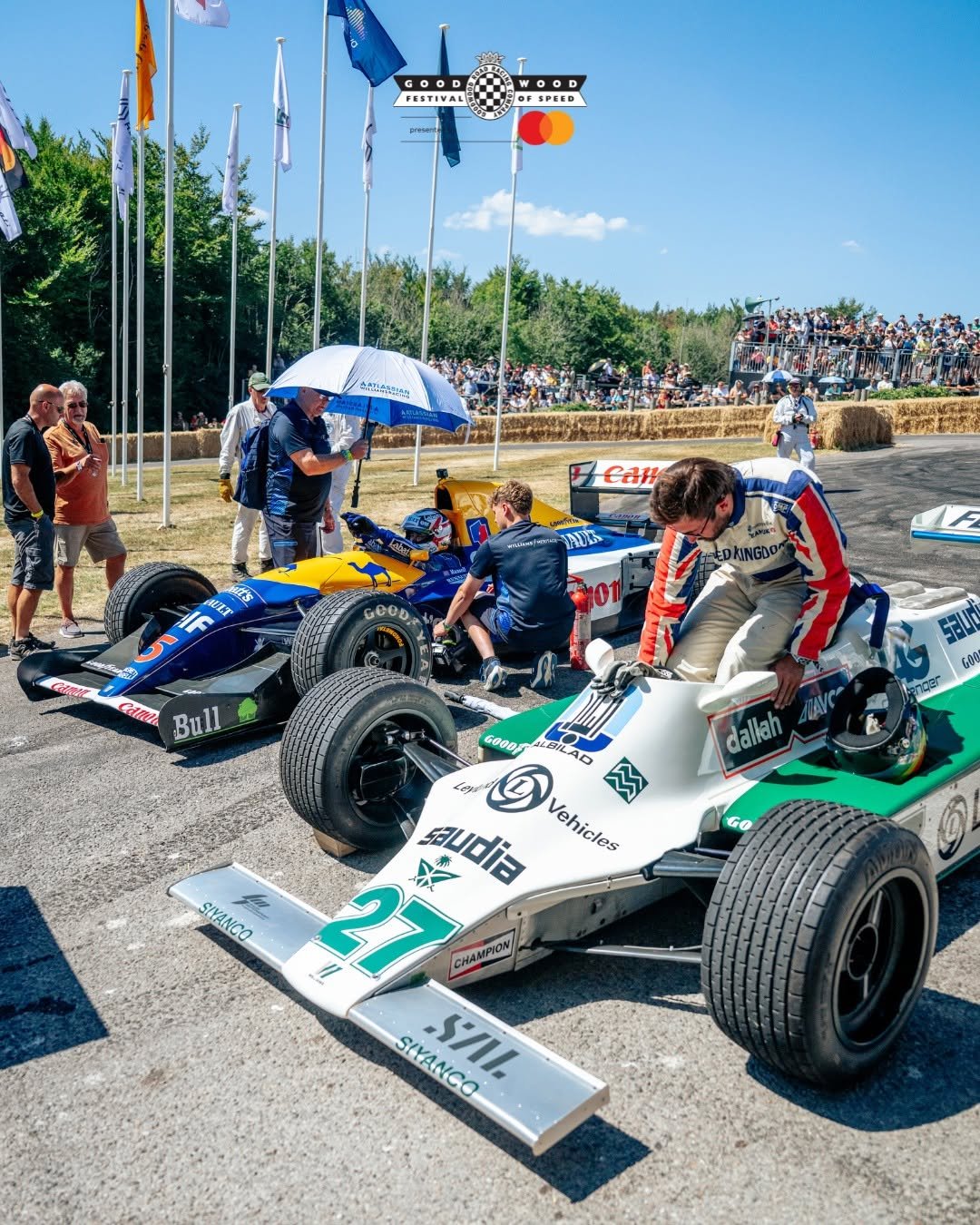 Photo shared by Goodwood Festival of Speed on January 06, 2026 tagging @nigelmansell. May be an image of racing vehicles, buggy, race car and text.