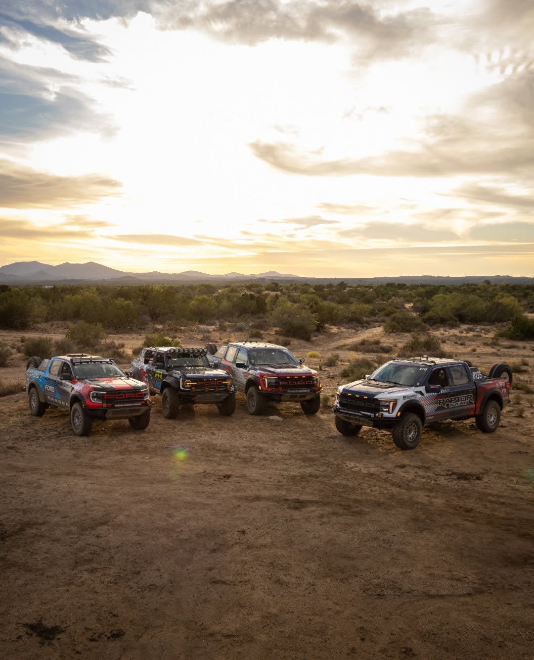 Photo shared by Ford Racing on November 14, 2025 tagging @methodracewheels, @fox, and @scoreinternational. May be an image of jeep, all-terain vehicle, buggy, truck, dune buggy, wheel and text.