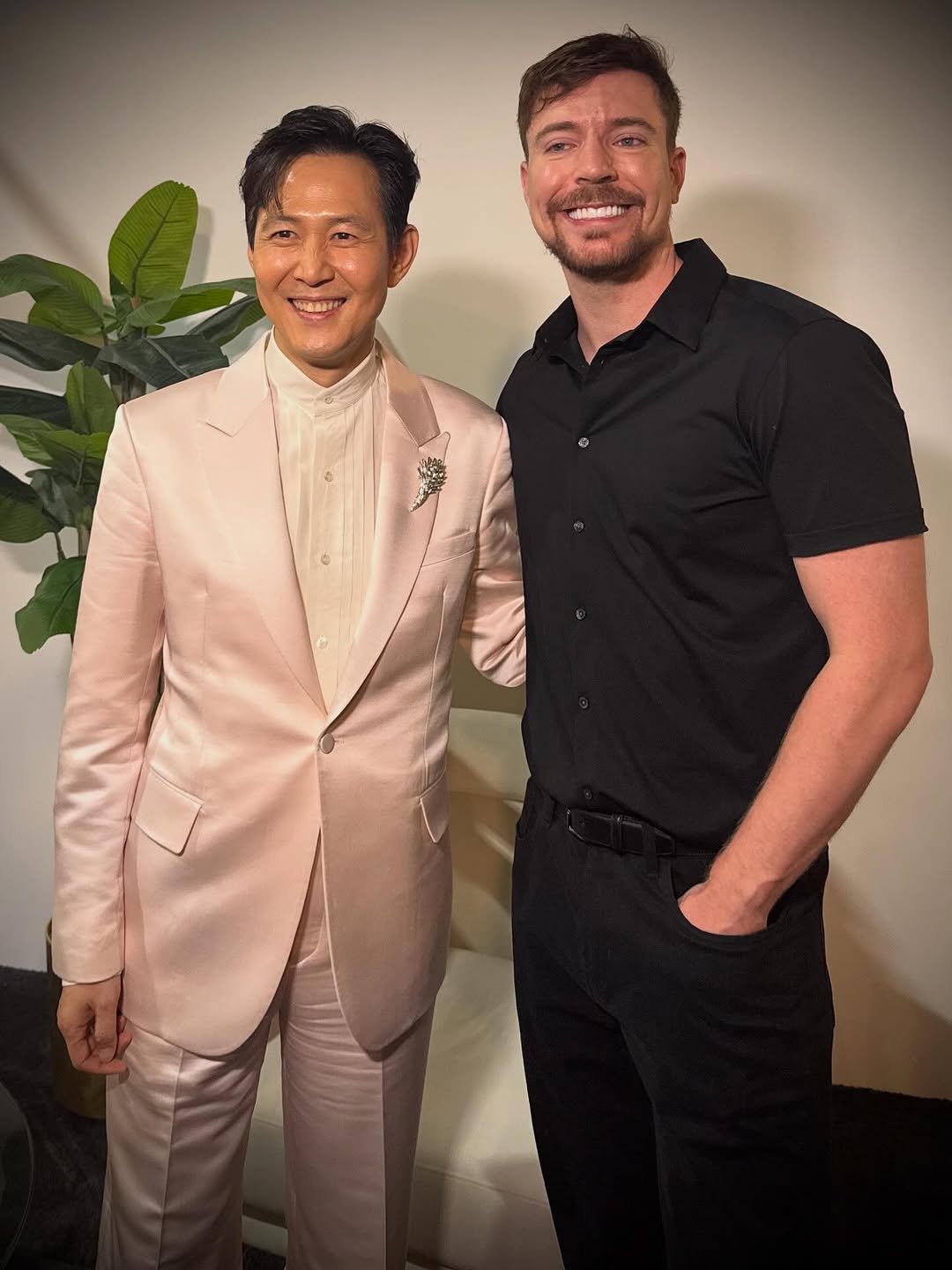 Photo shared by Lee jung jae on October 18, 2025 tagging @mrbeast.