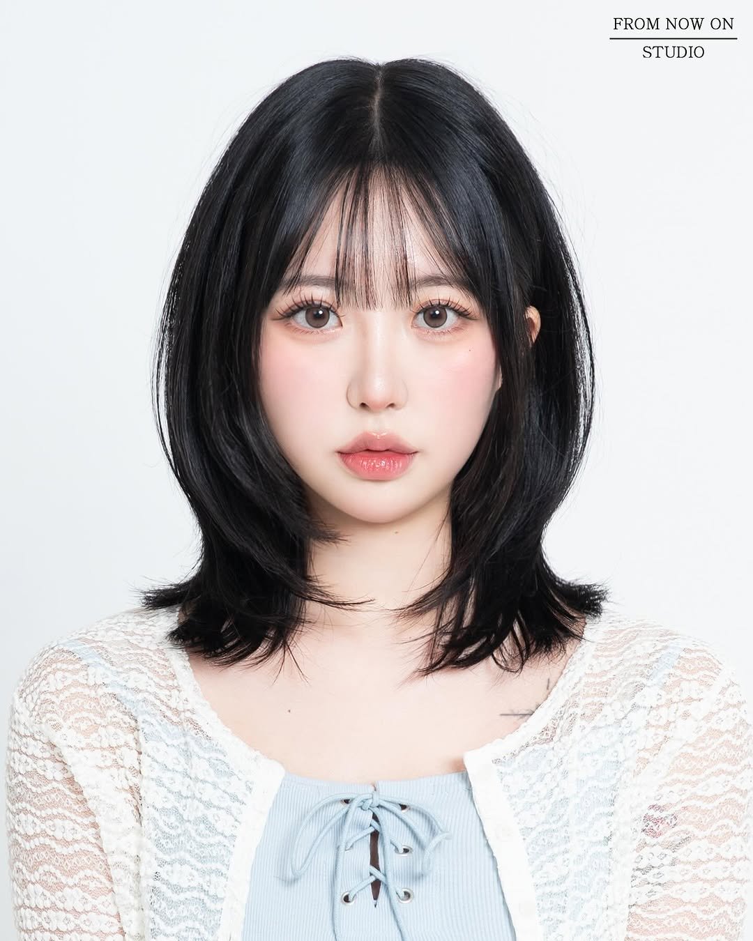 Photo shared by 프롬나우온스튜디오 | 합정스튜디오 | 홍대증명사진 | 프로필 on September 18, 2025 tagging @from_now_on_studio. May be an image of one or more people, braids, bangs, makeup, top and text that says 'FROM NOW ON STUDIO rse'.