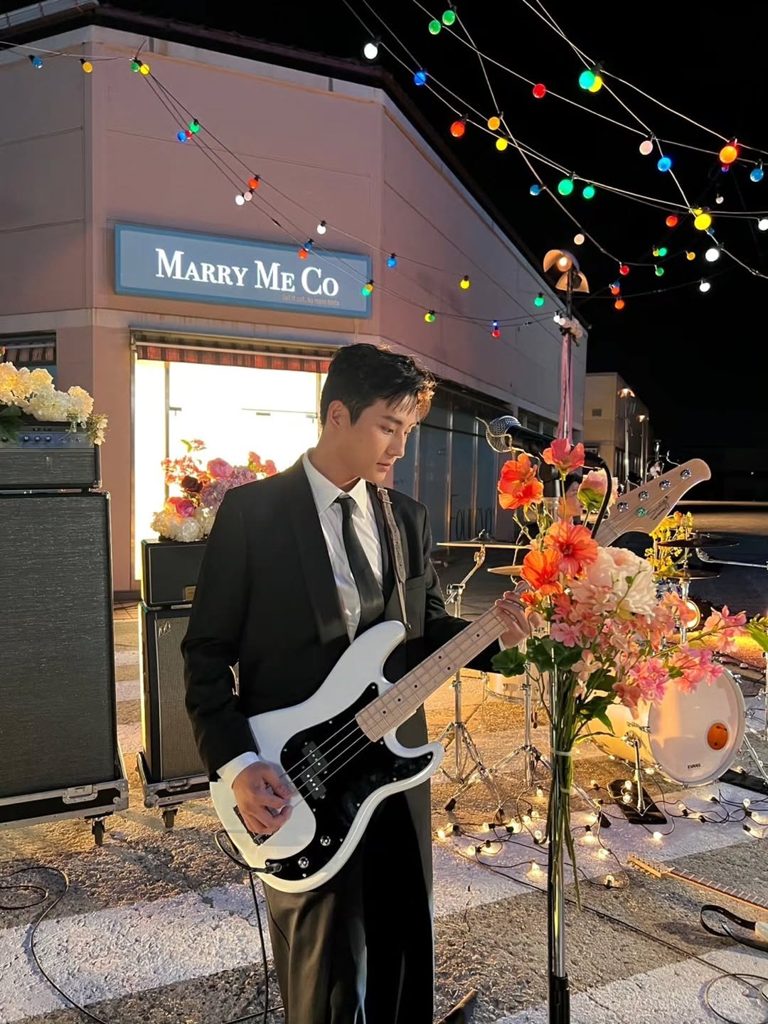 Photo by Day6 YoungK on September 05, 2025. May be an image of guitar and dinner jacket.