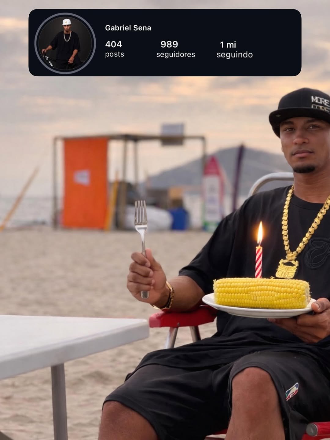 Photo by Gabriel Sena on January 12, 2026. May be an image of fork and text that says 'Gabriel GabrielSena Sena 404 posts 989 seguidores 1 1 mi seguindo MORE'.