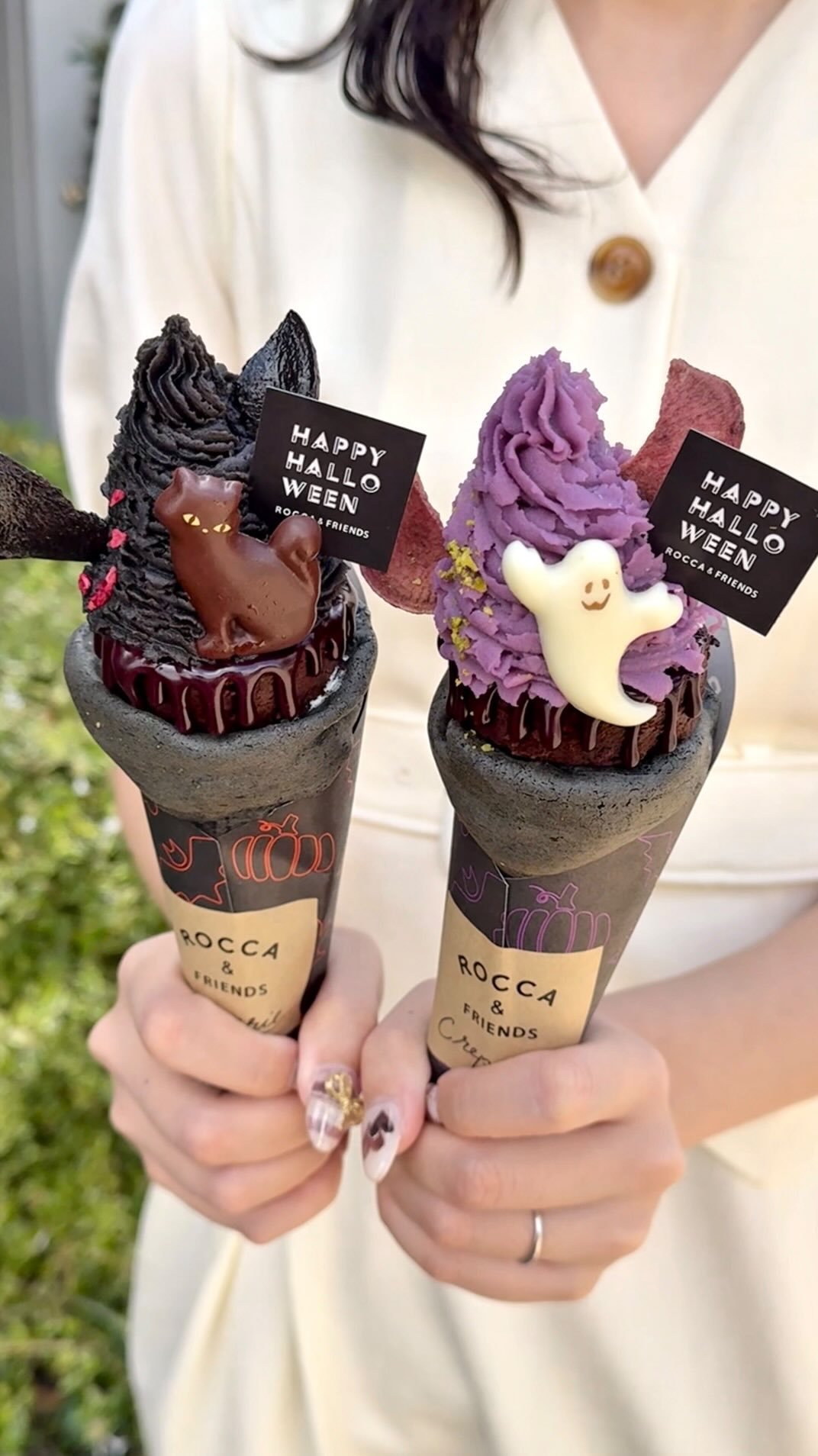 gacchi_gourmet 게시물 이미지: 【真っ黒なハロウィンクレープ👻】

名古屋レイヤード久屋大通公園にある
『ROCCA&FRIE...