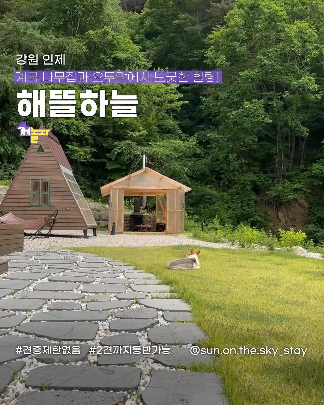 gaenolja_official 게시물 이미지: 시원하게 탁 트인 강원도 인제의 독채펜션!🏡

📸열무 @seuriseula...