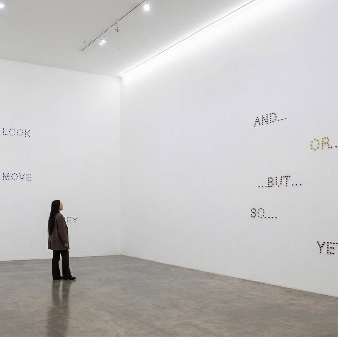 Photo shared by Gallery Shilla_갤러리신라 on April 02, 2026 tagging @park_chang_seo. May be an image of text that says 'LOOK AND... MOVE ...BUT... 30...'.