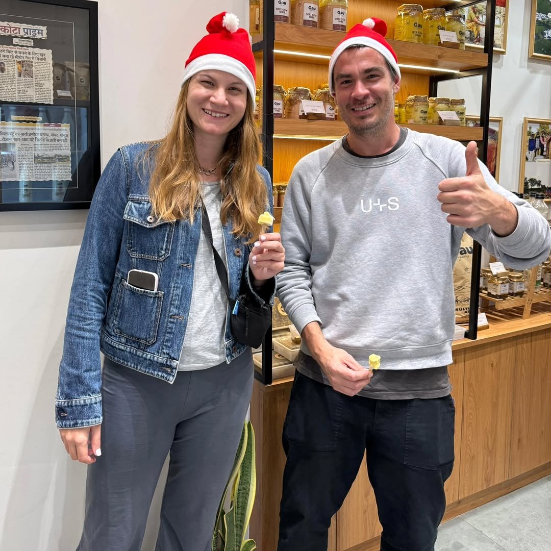 Photo by Gau Organics™ on December 25, 2025. May be an image of eyewear, petfood, condiment and text.