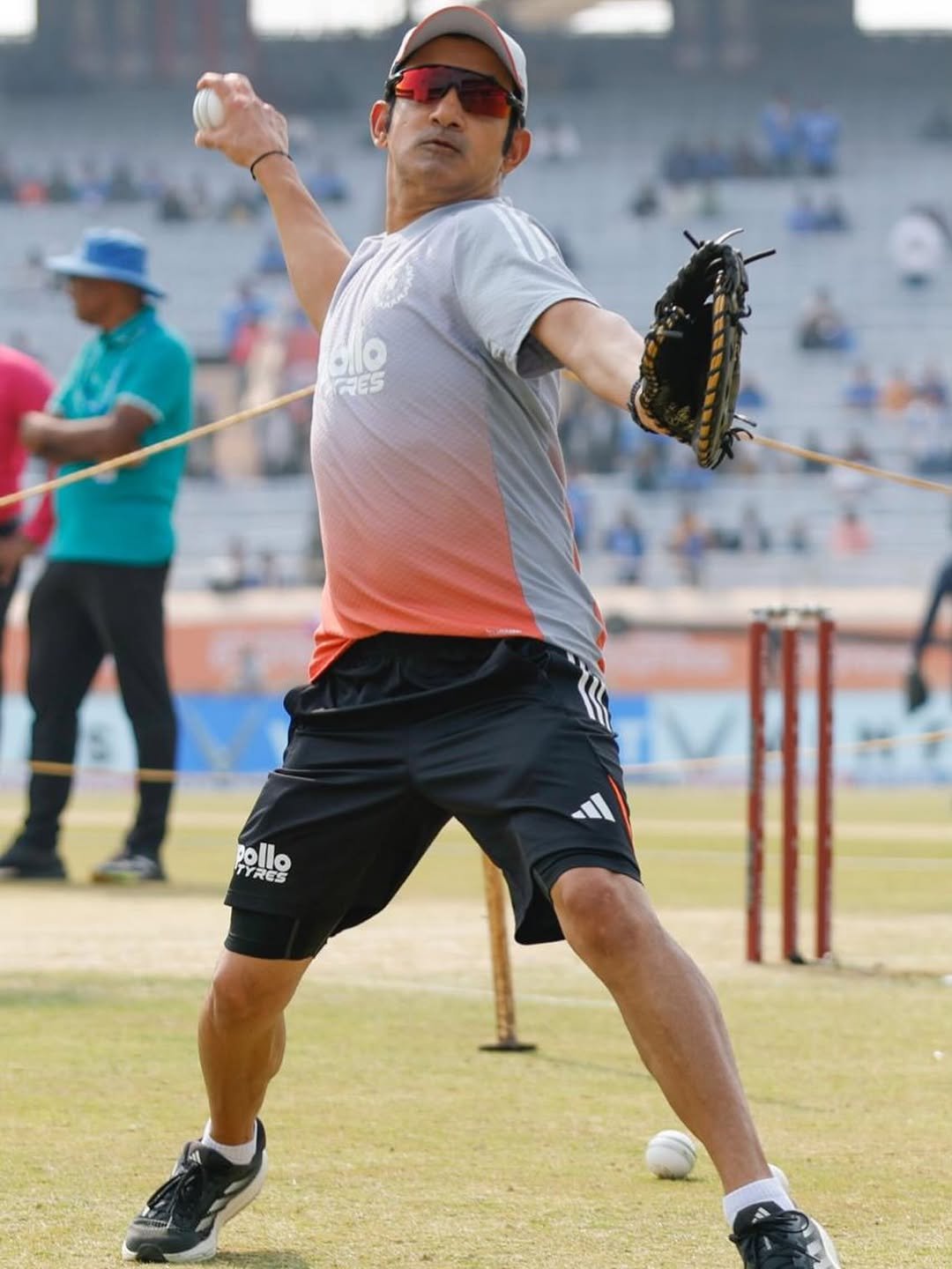 Photo by Gautam Gambhir on December 09, 2025. May be an image of batting, sports equipment, park and stadium.