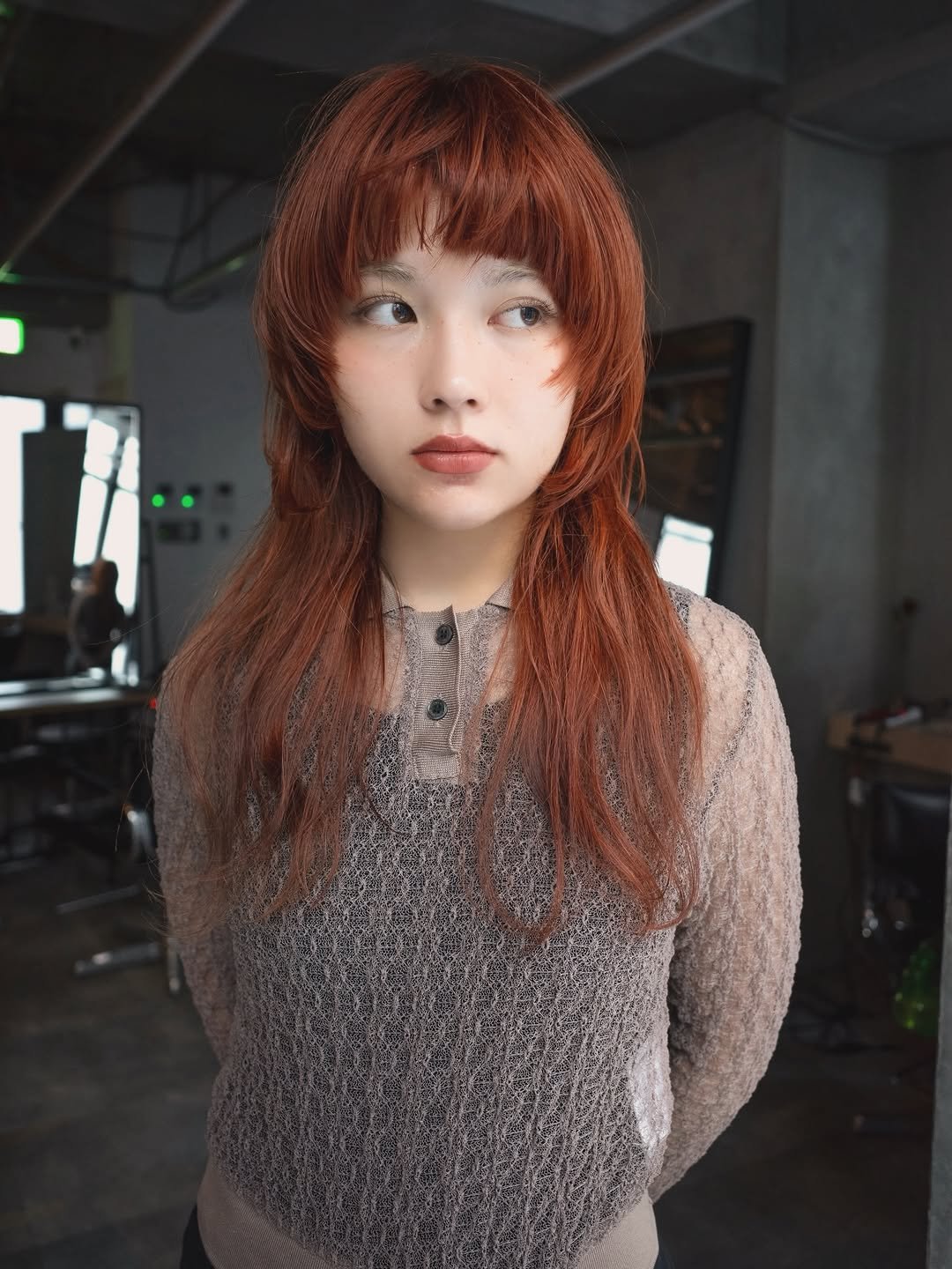 Photo shared by TOMO 渋谷 美容師  ハイトーン/ボブ 矢崎友也 on April 25, 2026 tagging @geeks_shibuya. May be an image of one or more people, bangs, braids, blonde hair, makeup, top, turtleneck and text.