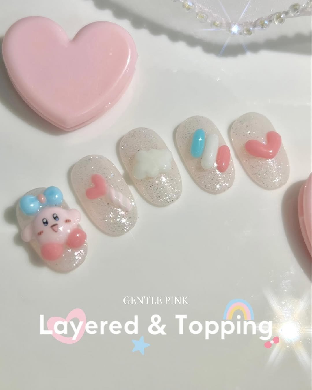 Photo by GENTLEPINK 젠틀핑크 공식 인스타그램 on August 07, 2025. May be an image of one or more people, fingernails and text that says 'e GENTLE GENTLEPINK PINK Layered ered & Topping'.