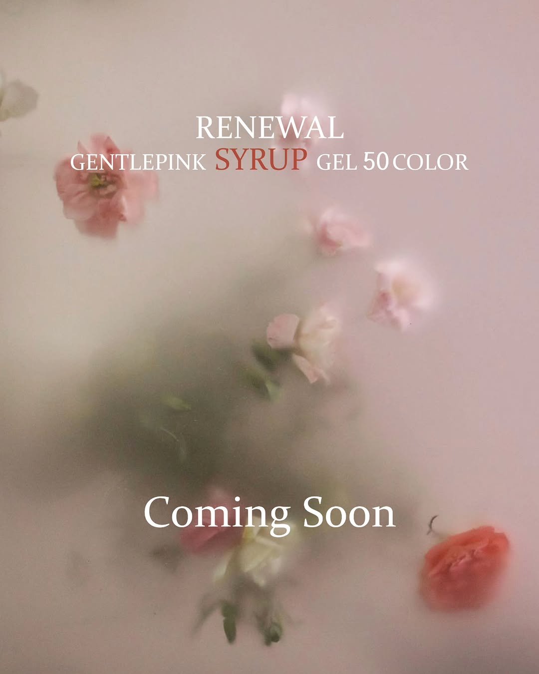 Photo by GENTLEPINK 젠틀핑크 공식 인스타그램 on February 10, 2026. May be an image of poster and text that says 'RENEWAL GENTLEPINK SYRUP GEL 50 COLOR Coming Soon'.