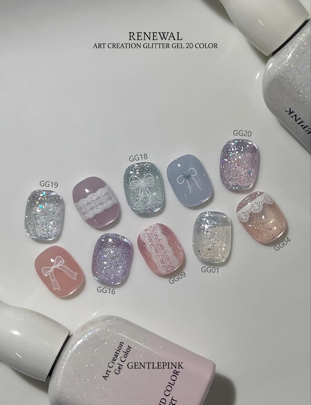 gentlepink_official 게시물 이미지: GENTLEPINK Art Creation Glitter Gel 20 COLOR...