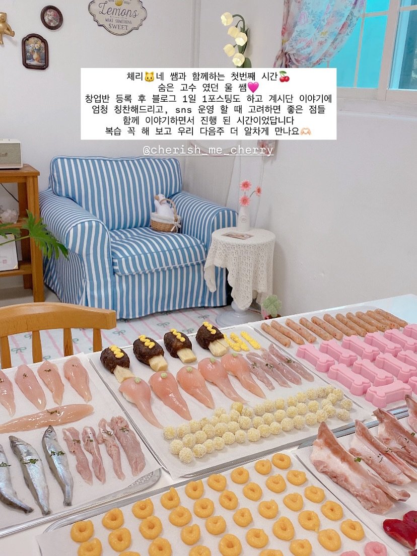 Photo by 금동네 사랑방 │ 펫푸드 전문가 금동쌤👩🏻‍🍳 │ 잠실 강아지 수제간식 공방 │ 𝐒𝐢𝐧𝐜𝐞 𝟐𝟎𝟐𝟏 on August 16, 2025. May be an image of eclair and text that says '3時 Lemons SINFTEN VEET 5V WEFT 체리 체리.네 쌤과 체리벤너쌤과함께하는첫번째시간 함께하는 첫번째 시간 숨은 고수 숨은고수였던울쌤 였던 창업반 등록 후 블로그 1일 1포스팅도 하고 계시단 이야기에 엄청 칭찬해드리고, sns 11 운영 할 고려하면 좋은 점들 함께 이야기하면서 진행 된시간이었답니다 된 복습 꼭 해 보고 우리 다음주 더 알차게 만나요 @cherish @cherish_me_cherry NET 다구'.