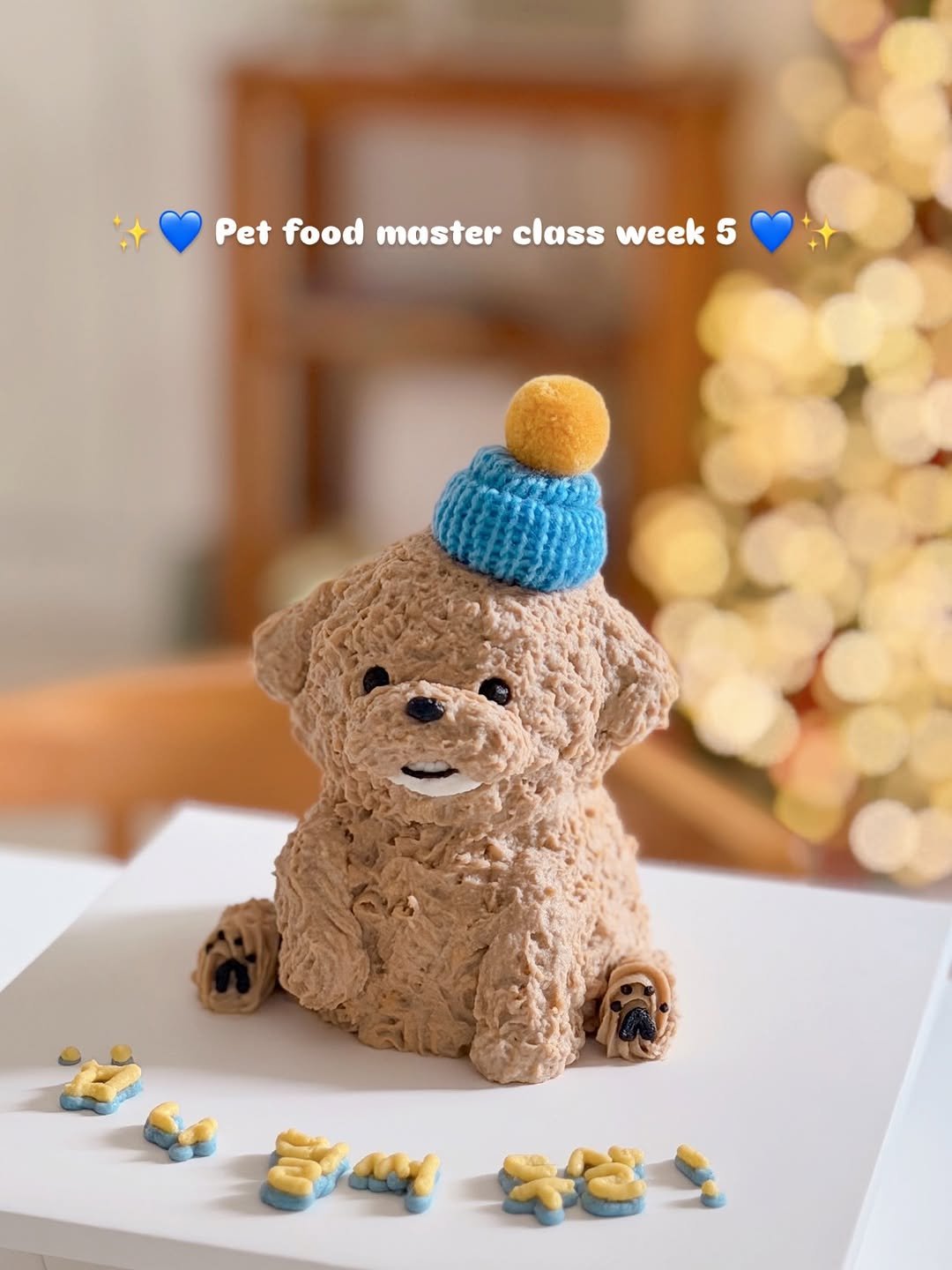 Photo shared by 금동네 사랑방 │ 펫푸드 전문가 금동쌤👩🏻‍🍳 │ 잠실 강아지 수제간식 공방 │ 𝐒𝐢𝐧𝐜𝐞 𝟐𝟎𝟐𝟏 on November 09, 2025 tagging @minimini_rice. May be an image of dog, bear, toy and text that says 'Pet food master class week Petfoodmasterelassweek 5'.