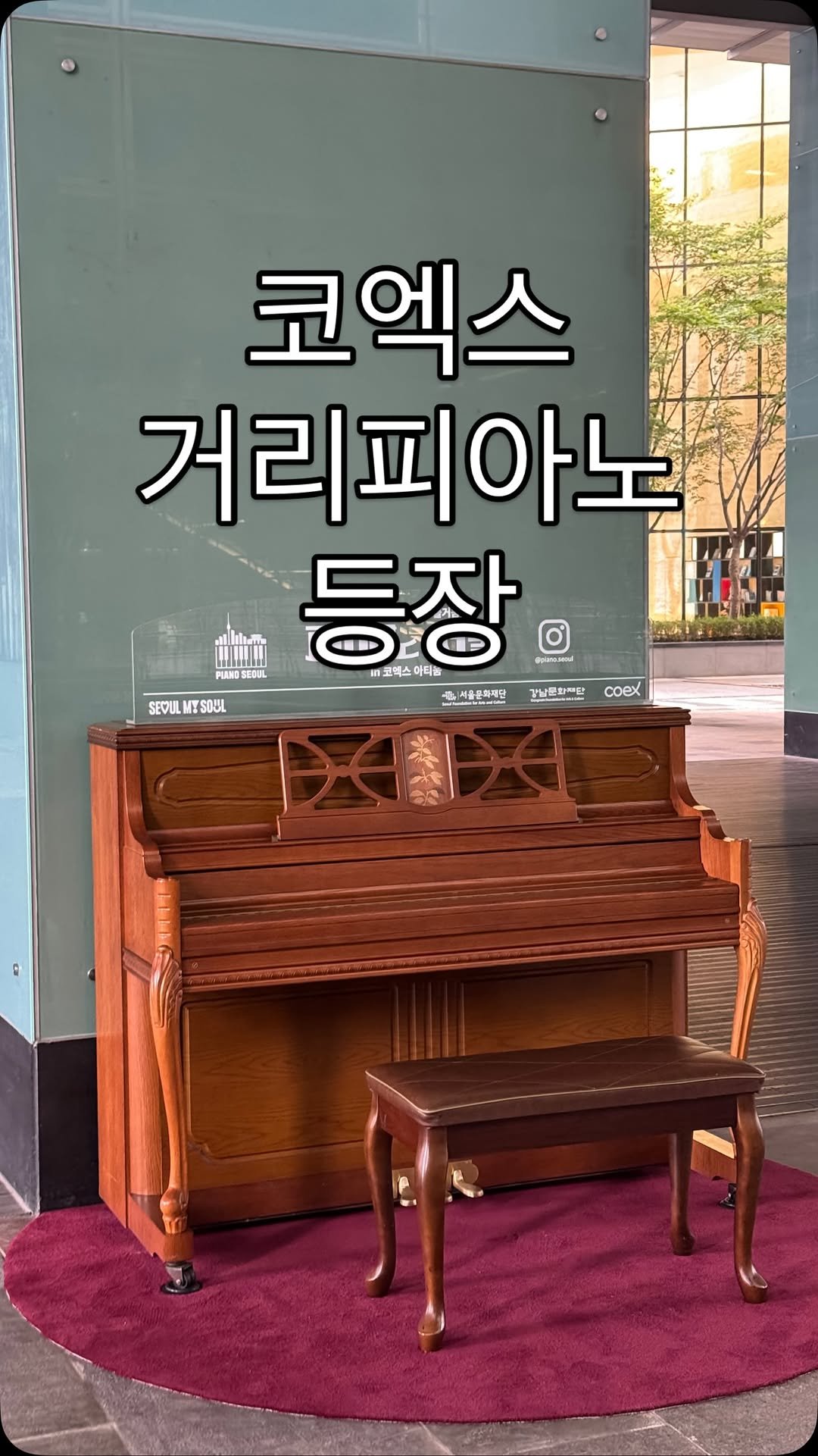 gfac_official 게시물 이미지: 코엑스 왔어요 coex street piano

운영시간 매일...