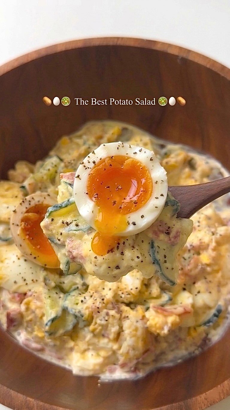 ggoni_kitchen 게시물 이미지: 완전 크리미하고 고소한 일본식 감자샐러드🥔🥚✨
퍼묵퍼묵해도 맛있고, 바삭하게 구운...