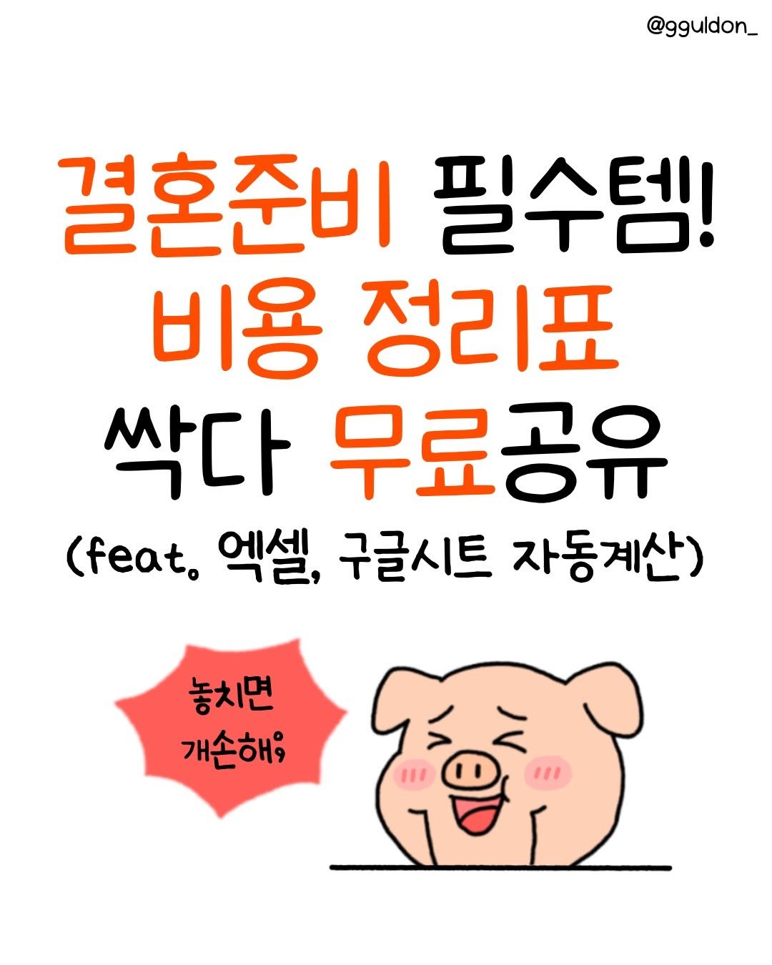 gguldon_ 게시물 이미지: 결혼준비 신나서 비용 대충 쓰면 큰일난다..😱
💸 야물딱지게 쓰고싶은 칭구들...