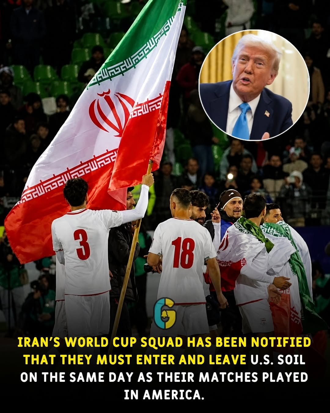 ghantaa 게시물 이미지: Iran’s football team must enter and leave the...