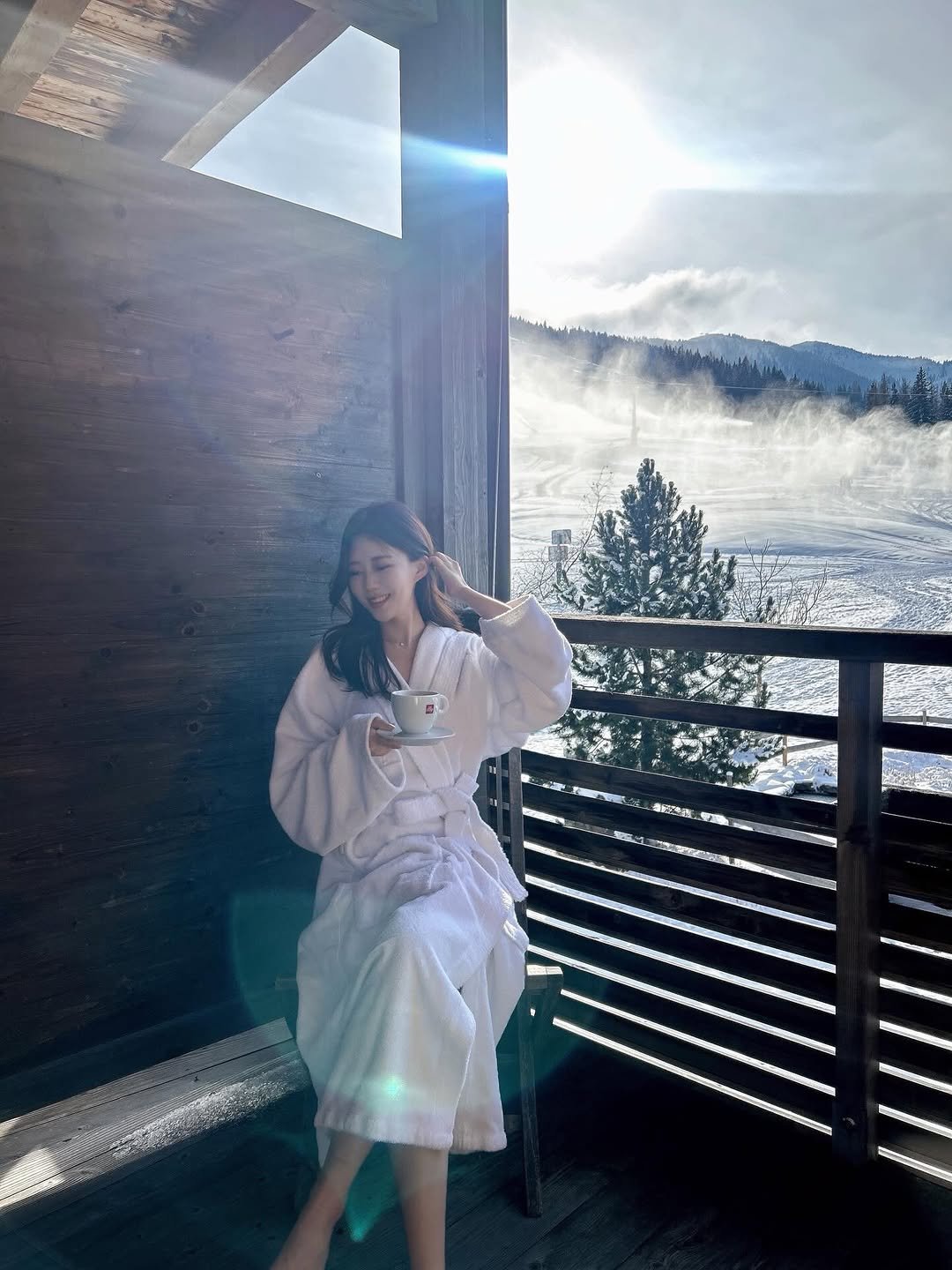 Photo by 지나쌤 | Gina on November 23, 2025. May be an image of robe, bath robe and text.